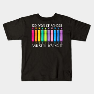 100 Days Of School And Still Loving It Hearts 100Th Day Kids T-Shirt